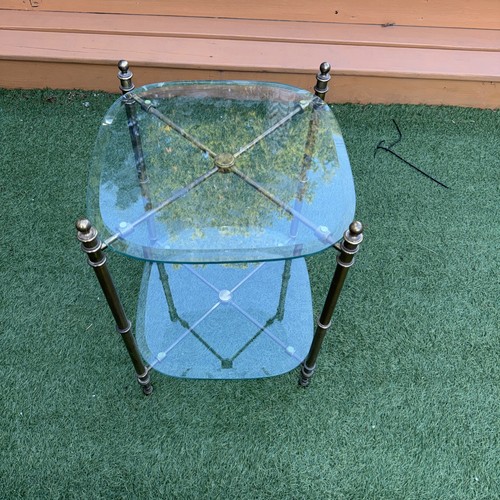 Vintage brass side table - vintage,